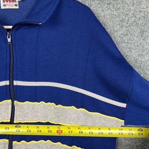 VINTAGE 90's Main Event Athletic Jacket Sz L Full Zip Long‎ Sleeve Men - Picture 7 of 8